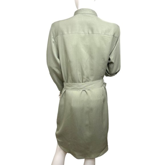 UNTUCKit USA For Her Women’s Dress 8 Button Down Tie Belt Band Collar Pockets - Picture 3 of 15